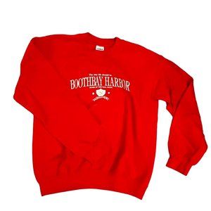 Boothbay Harbor Red Gildan Sweatshirt Crewneck